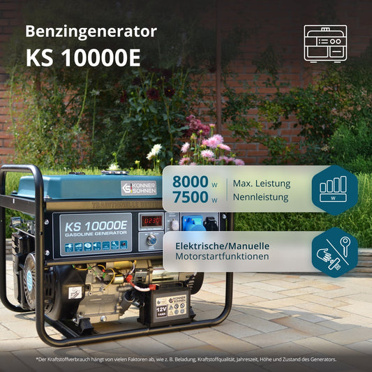 Benzin-Generator "Könner & Söhnen" KS 10000E – Ansicht 2