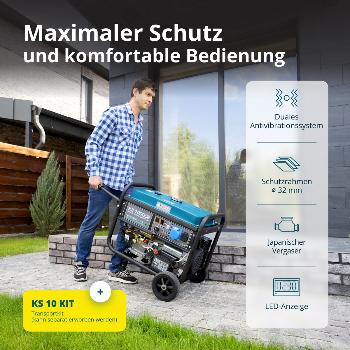 Benzin-Generator "Könner & Söhnen" KS 10000E – Ansicht 9
