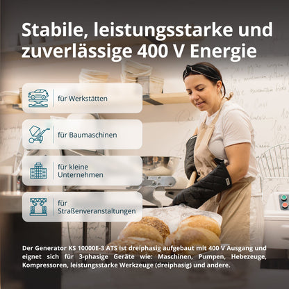 Benzin-Generator "Könner & Söhnen" KS 10000E-3 ATS – Ansicht 3