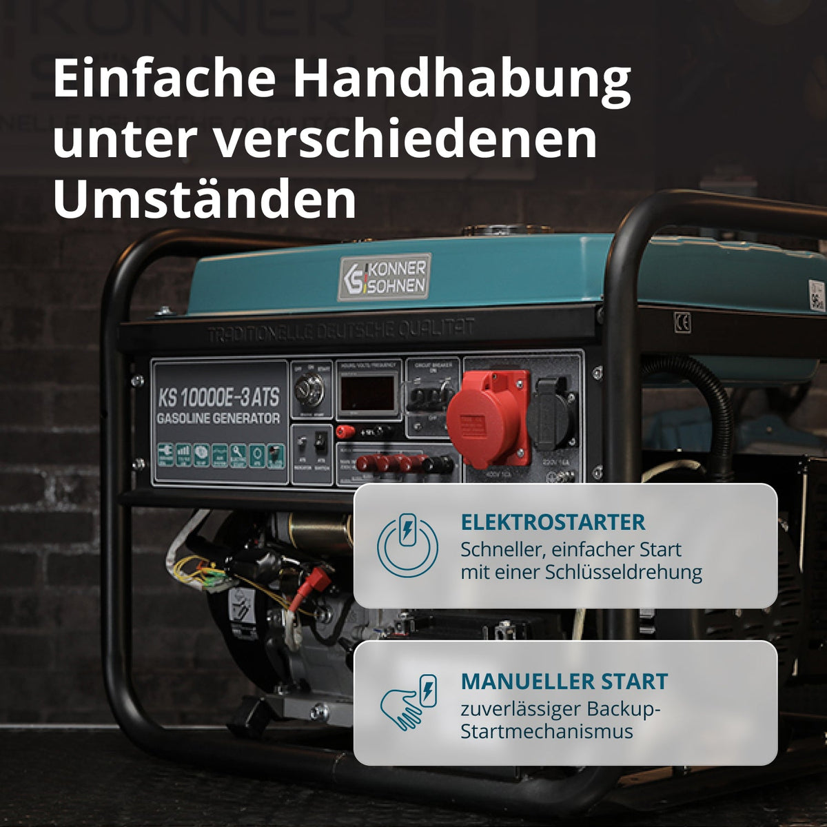 Benzin-Generator "Könner & Söhnen" KS 10000E-3 ATS – Ansicht 5