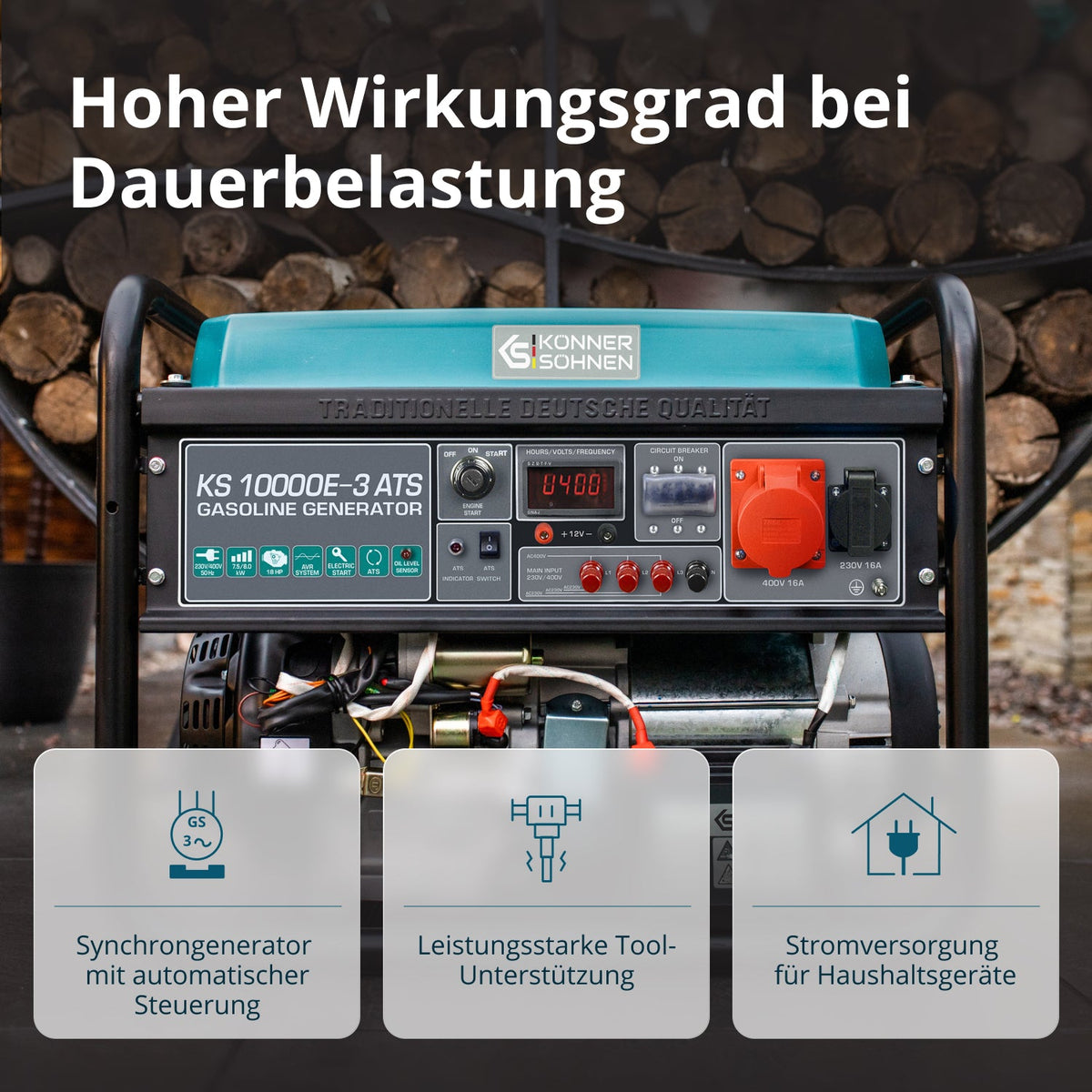 Benzin-Generator "Könner & Söhnen" KS 10000E-3 ATS – Ansicht 6