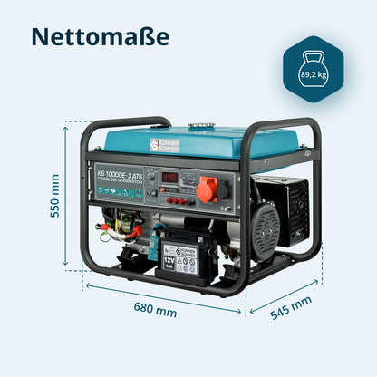 Benzin-Generator "Könner & Söhnen" KS 10000E-3 ATS – Ansicht 10
