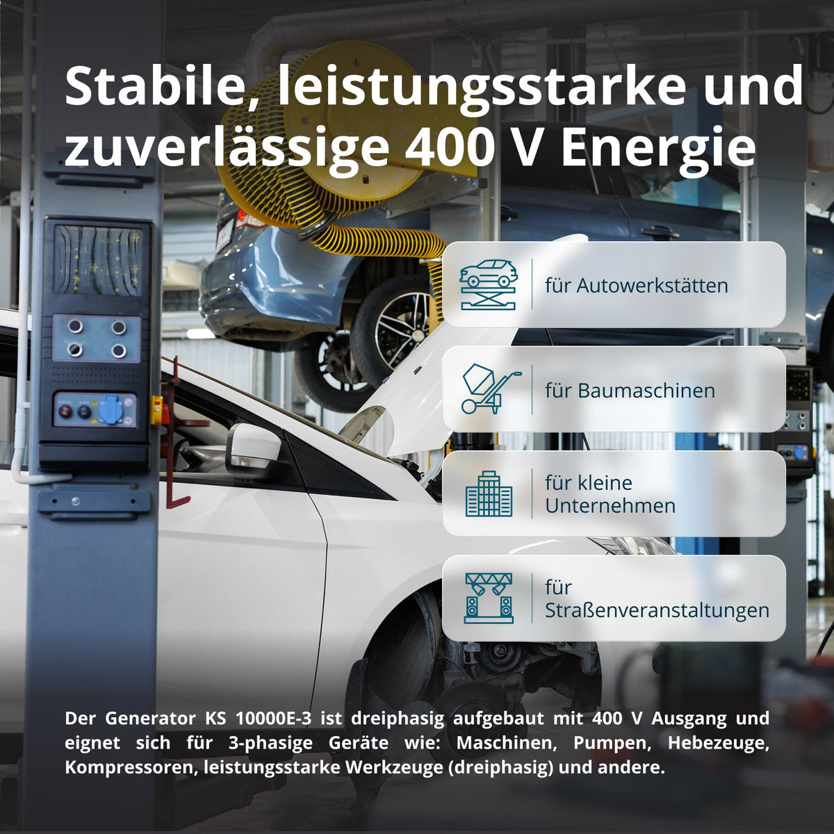 Benzin-Generator "Könner & Söhnen" KS 10000E-3 – Ansicht 3