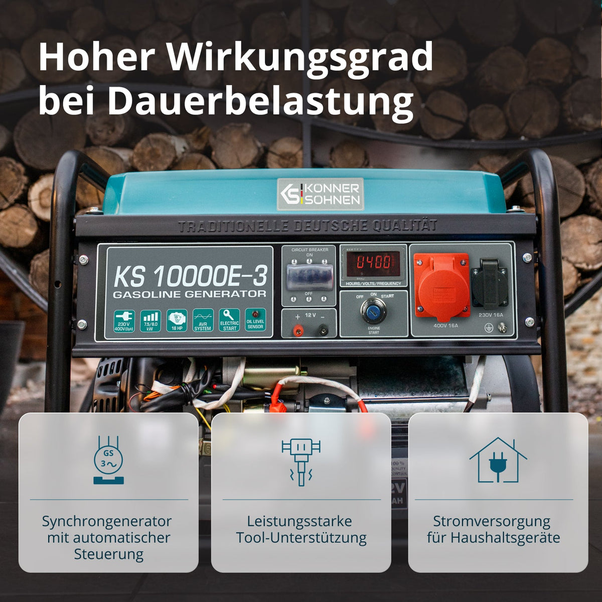 Benzin-Generator "Könner & Söhnen" KS 10000E-3 – Ansicht 5