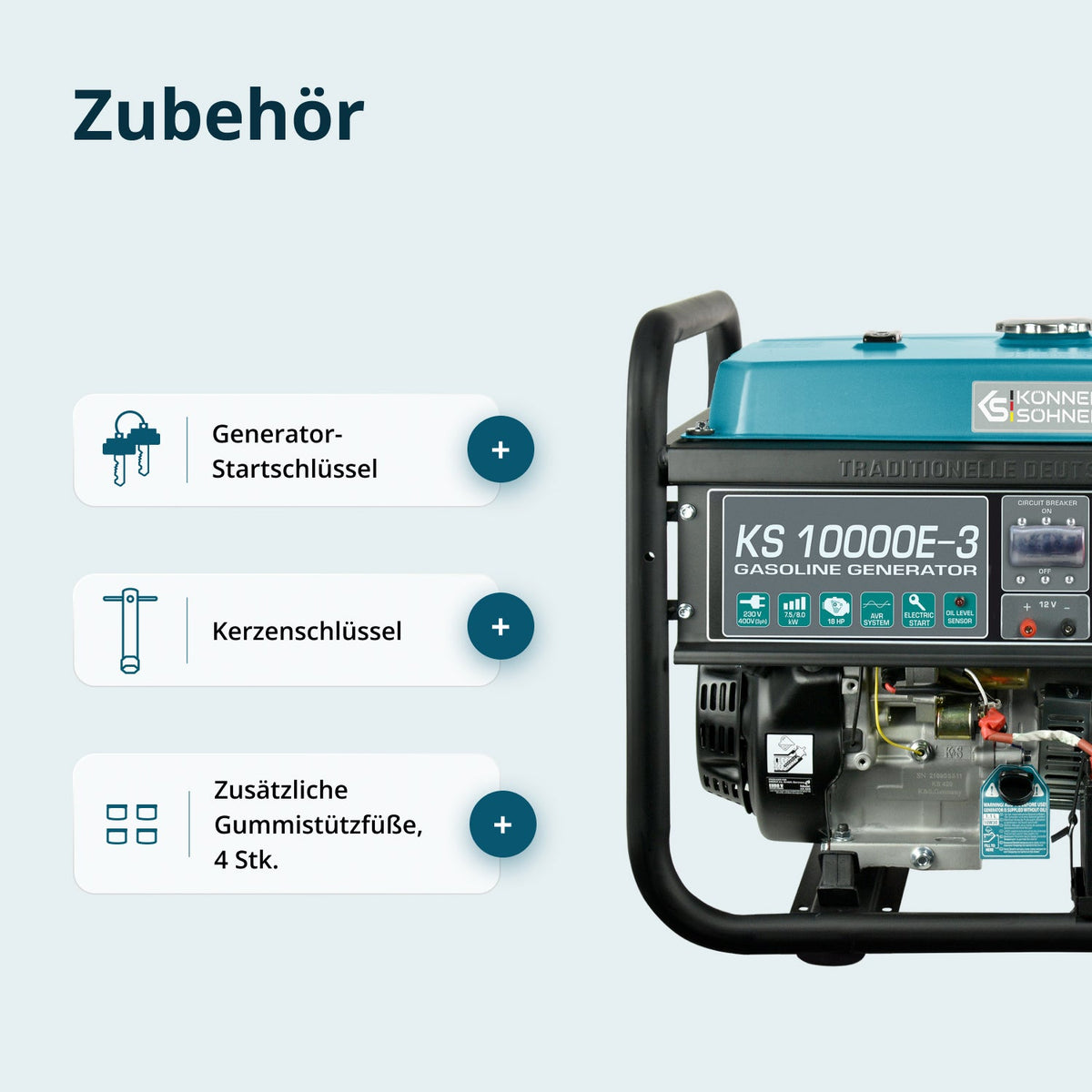 Benzin-Generator "Könner & Söhnen" KS 10000E-3 – Ansicht 7