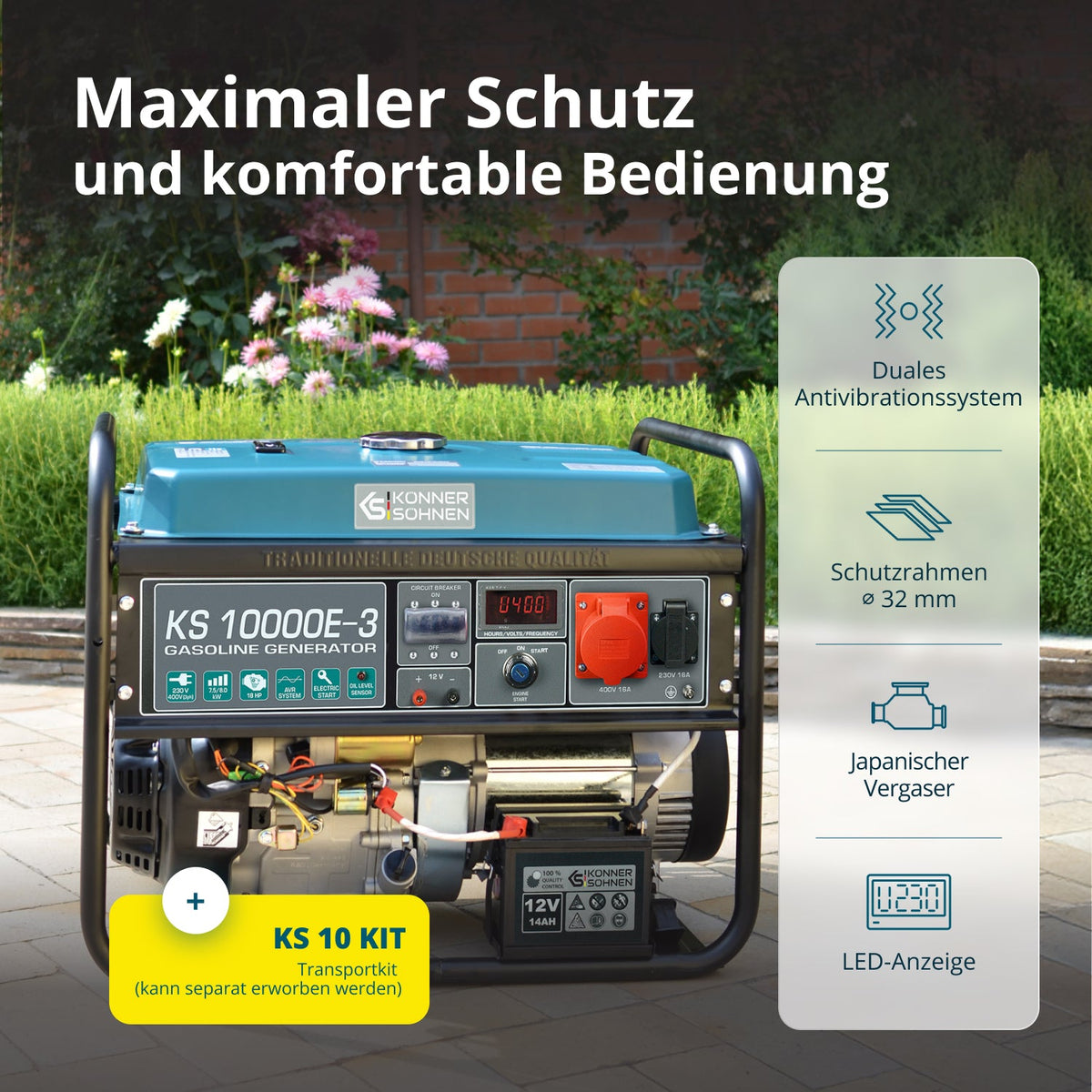 Benzin-Generator "Könner & Söhnen" KS 10000E-3 – Ansicht 8