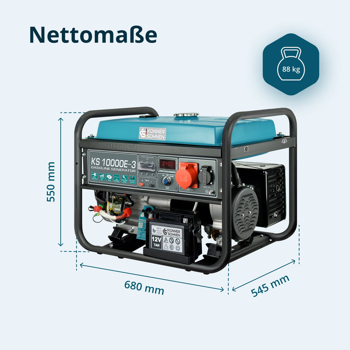 Benzin-Generator "Könner & Söhnen" KS 10000E-3 – Ansicht 9