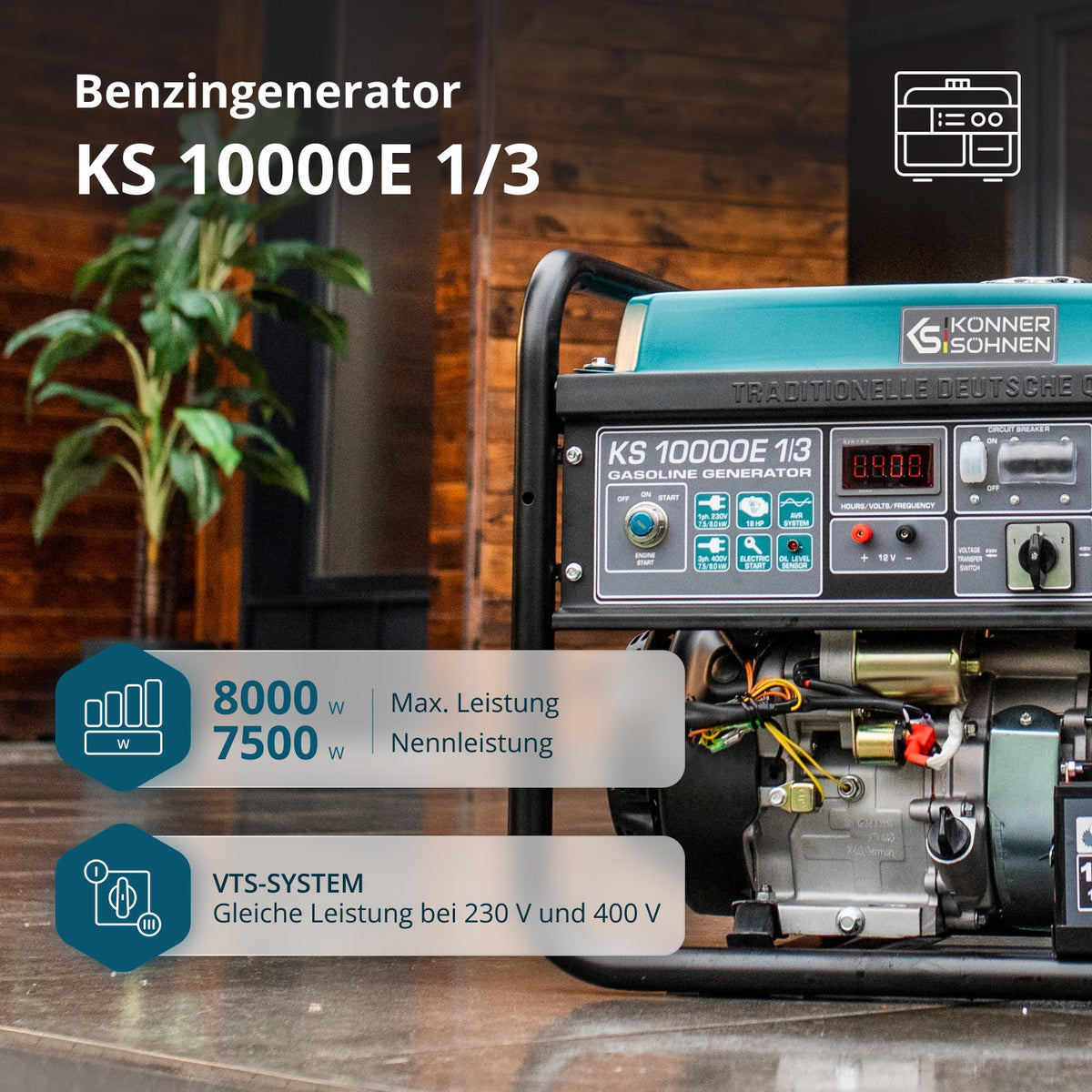 Benzin-Generator "Könner & Söhnen" KS 10000E 1/3 – Ansicht 2