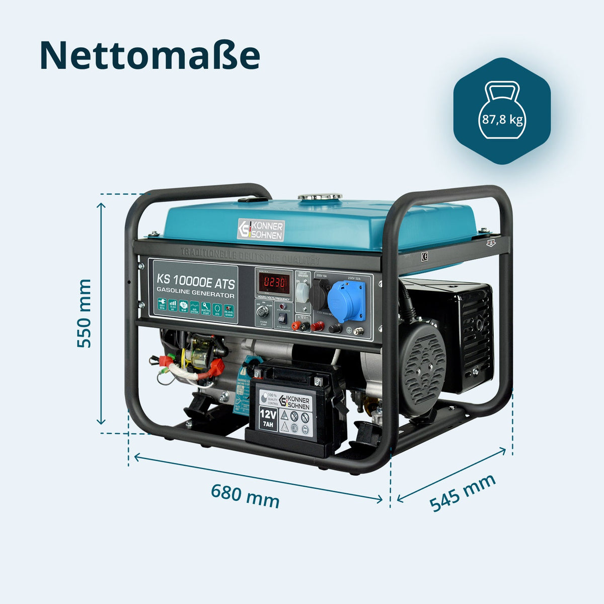Benzin-Generator "Könner & Söhnen" KS 10000E ATS – Ansicht 11