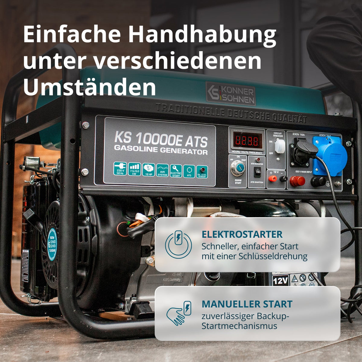 Benzin-Generator "Könner & Söhnen" KS 10000E ATS – Ansicht 5