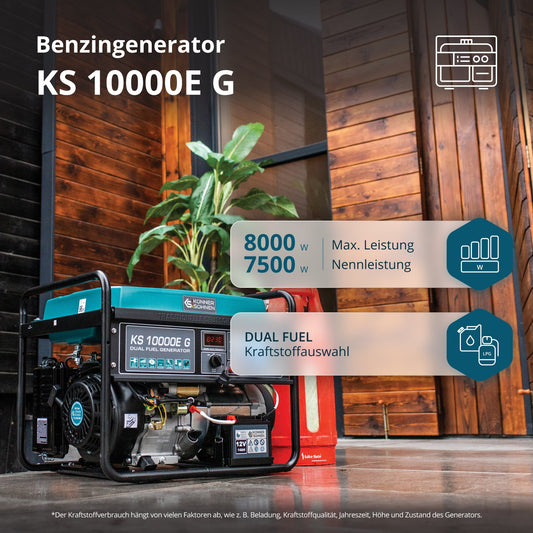 LPG/Benzin-Generator "Könner & Söhnen" KS 10000E G – Ansicht 2