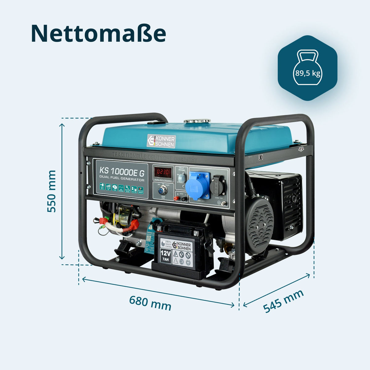 LPG/Benzin-Generator "Könner & Söhnen" KS 10000E G – Ansicht 11