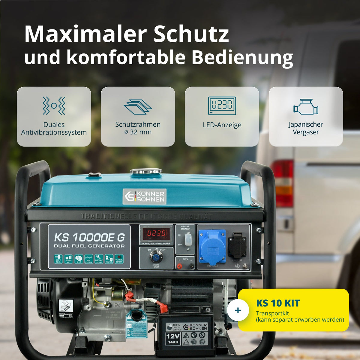 LPG/Benzin-Generator "Könner & Söhnen" KS 10000E G – Ansicht 10