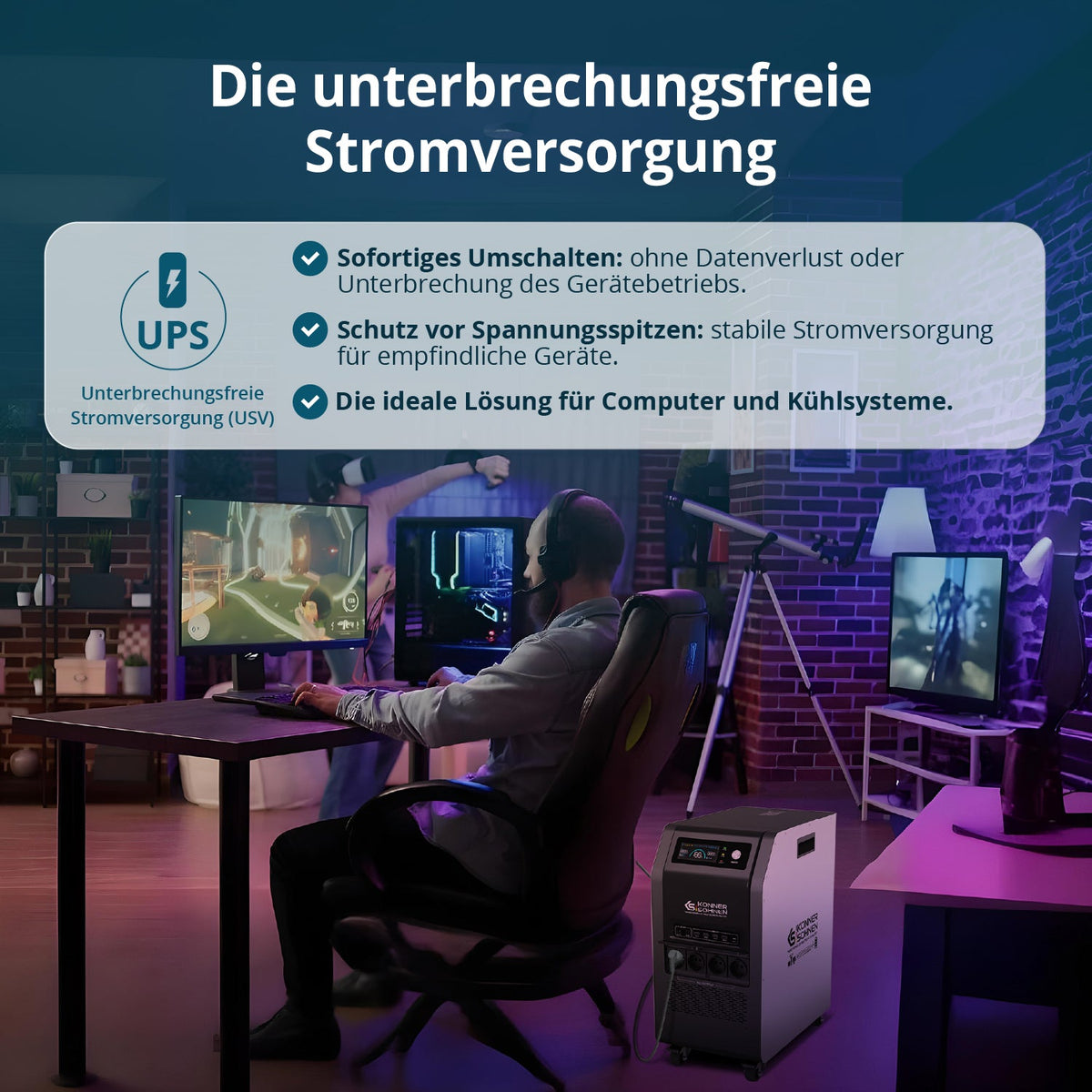Tragbare 3-in-1-Stromstation KS 5200PS – Ansicht 9