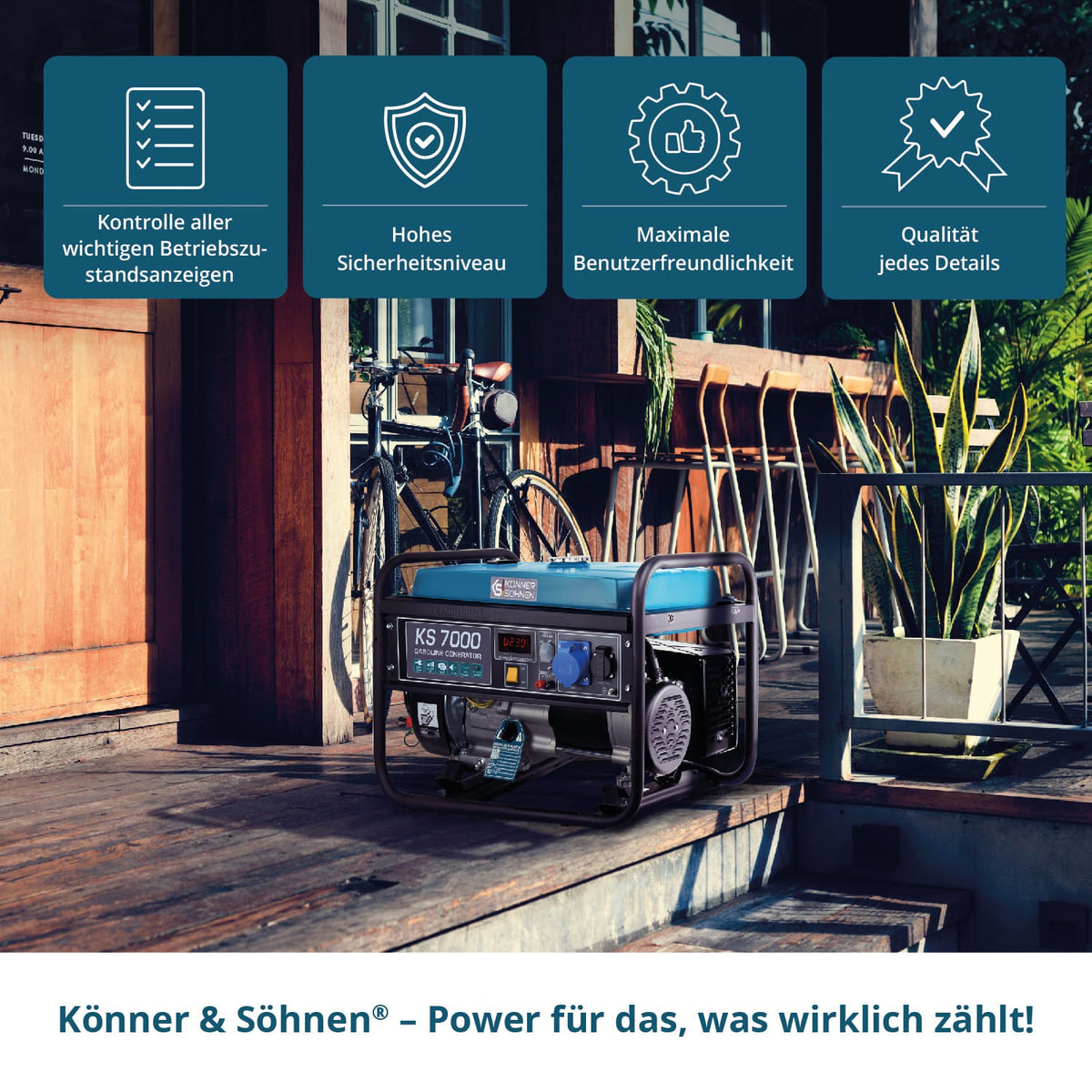 Benzin-Generator "Könner & Söhnen" KS 7000 – Ansicht 3