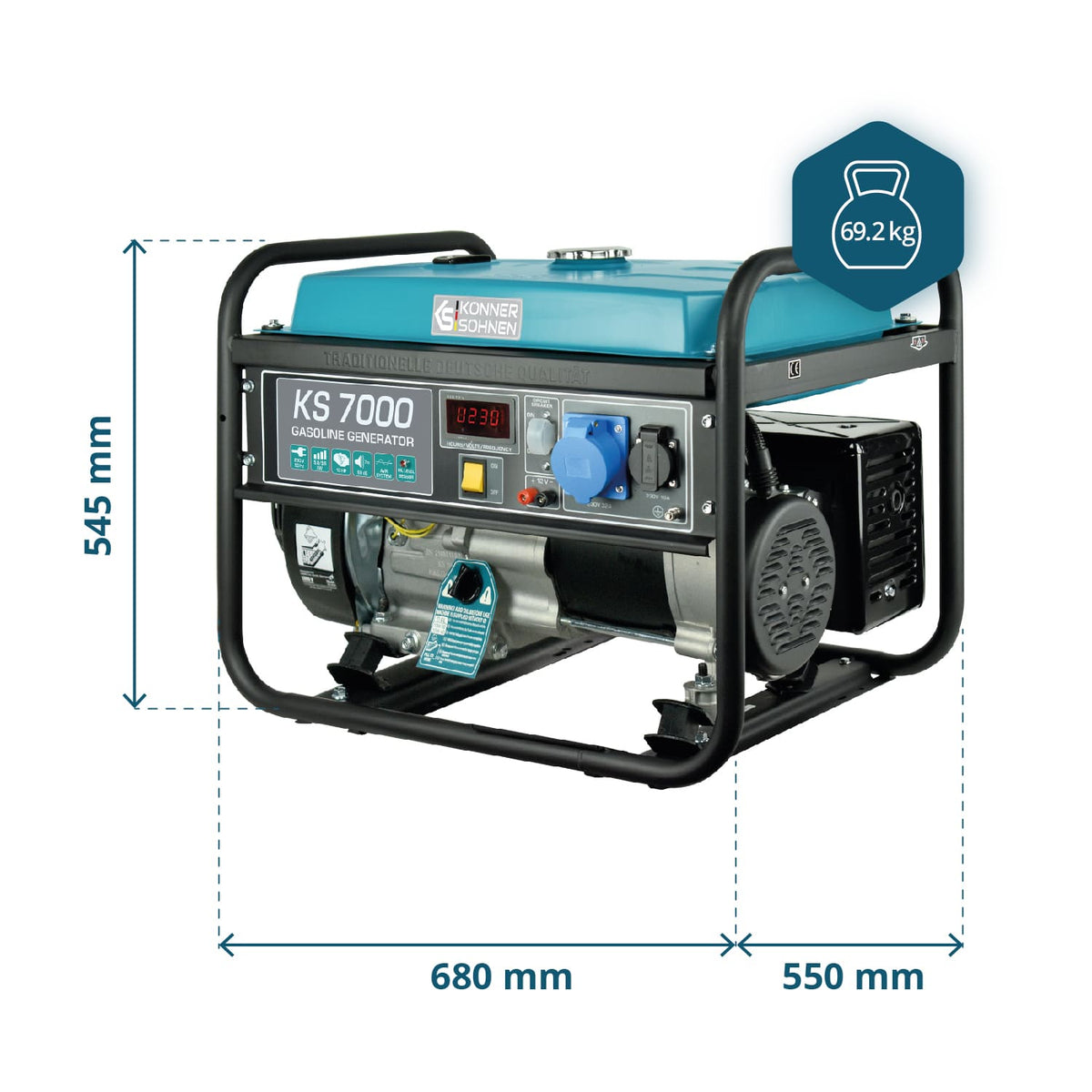 Benzin-Generator "Könner & Söhnen" KS 7000 – Ansicht 6