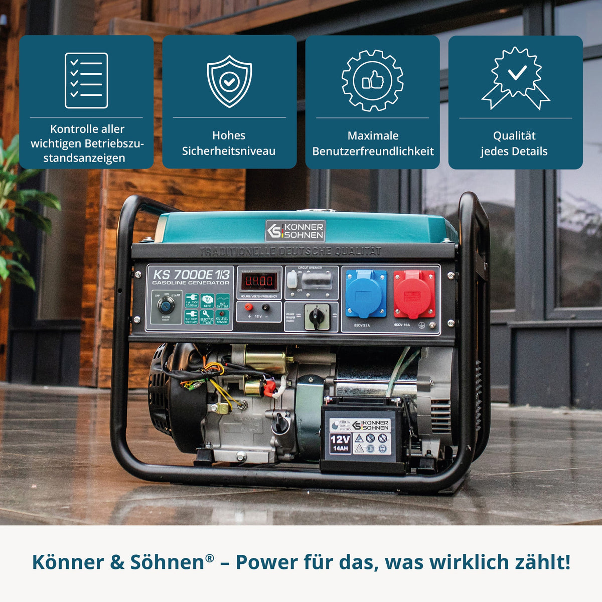 Benzin-Generator "Könner & Söhnen" KS 7000E 1/3 – Ansicht 4