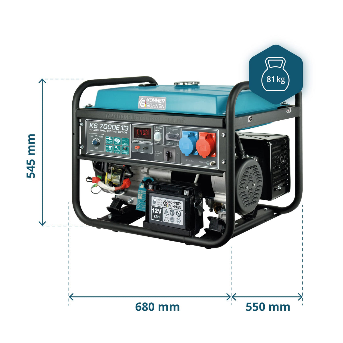 Benzin-Generator "Könner & Söhnen" KS 7000E 1/3 – Ansicht 7