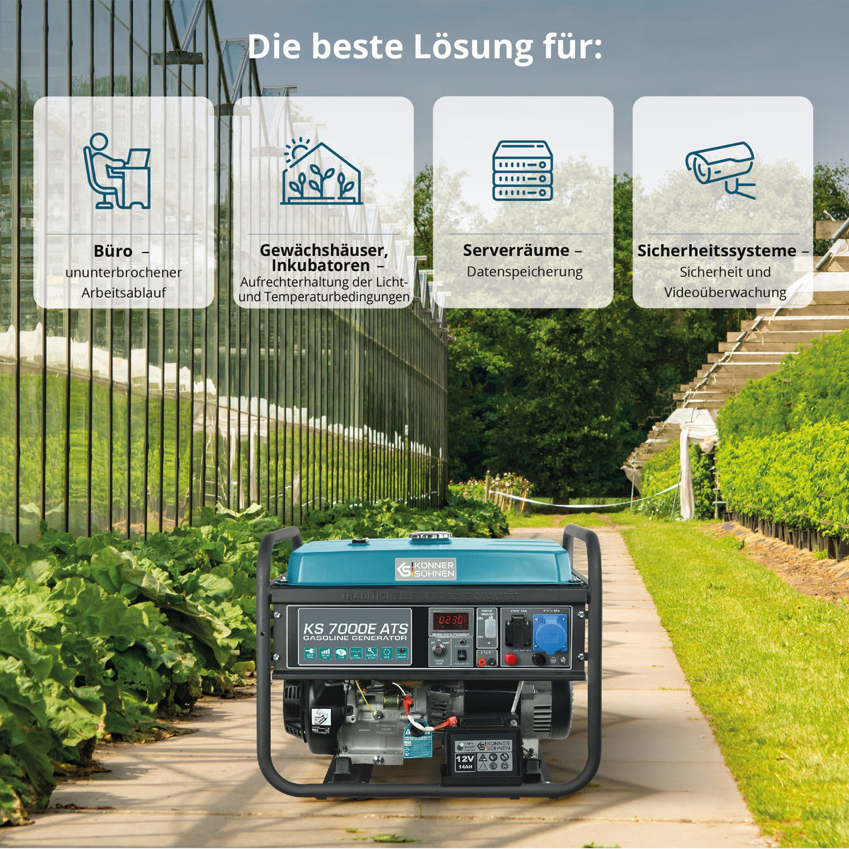 Benzin-Generator "Könner & Söhnen" KS 7000E ATS – Ansicht 3