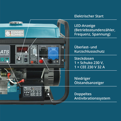 Benzin-Generator "Könner & Söhnen" KS 7000E ATS – Ansicht 6