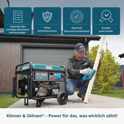 Benzin-Generator "Könner & Söhnen" KS 7000E – Ansicht 3