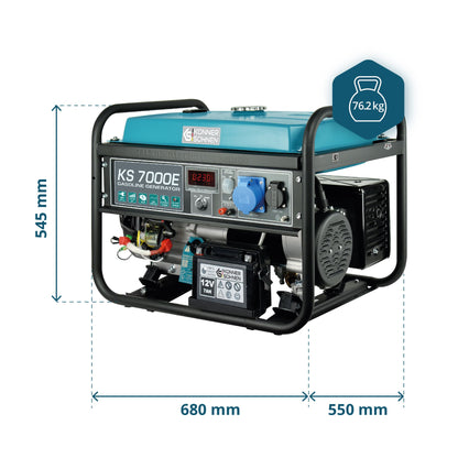 Benzin-Generator "Könner & Söhnen" KS 7000E – Ansicht 6