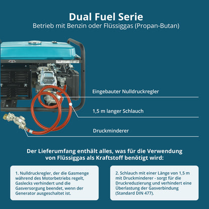 LPG/Benzin-Generator "Könner & Söhnen" KS 7000E G – Ansicht 3