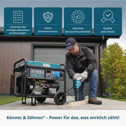 LPG/Benzin-Generator "Könner & Söhnen" KS 7000E G – Ansicht 6