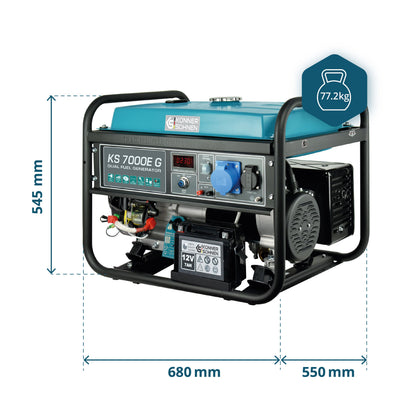 LPG/Benzin-Generator "Könner & Söhnen" KS 7000E G – Ansicht 7