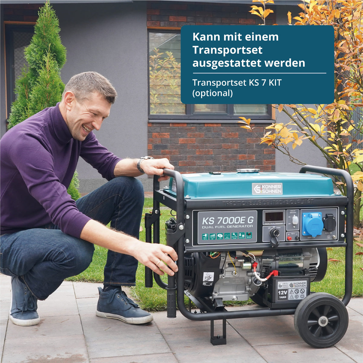 LPG/Benzin-Generator "Könner & Söhnen" KS 7000E G – Ansicht 9