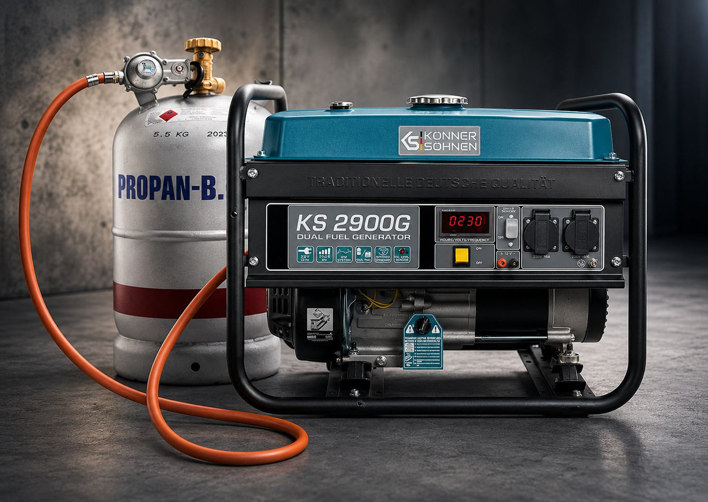 DIMAX Stromerzeuger KS 2900G 2,5 kW Benzin/Gas